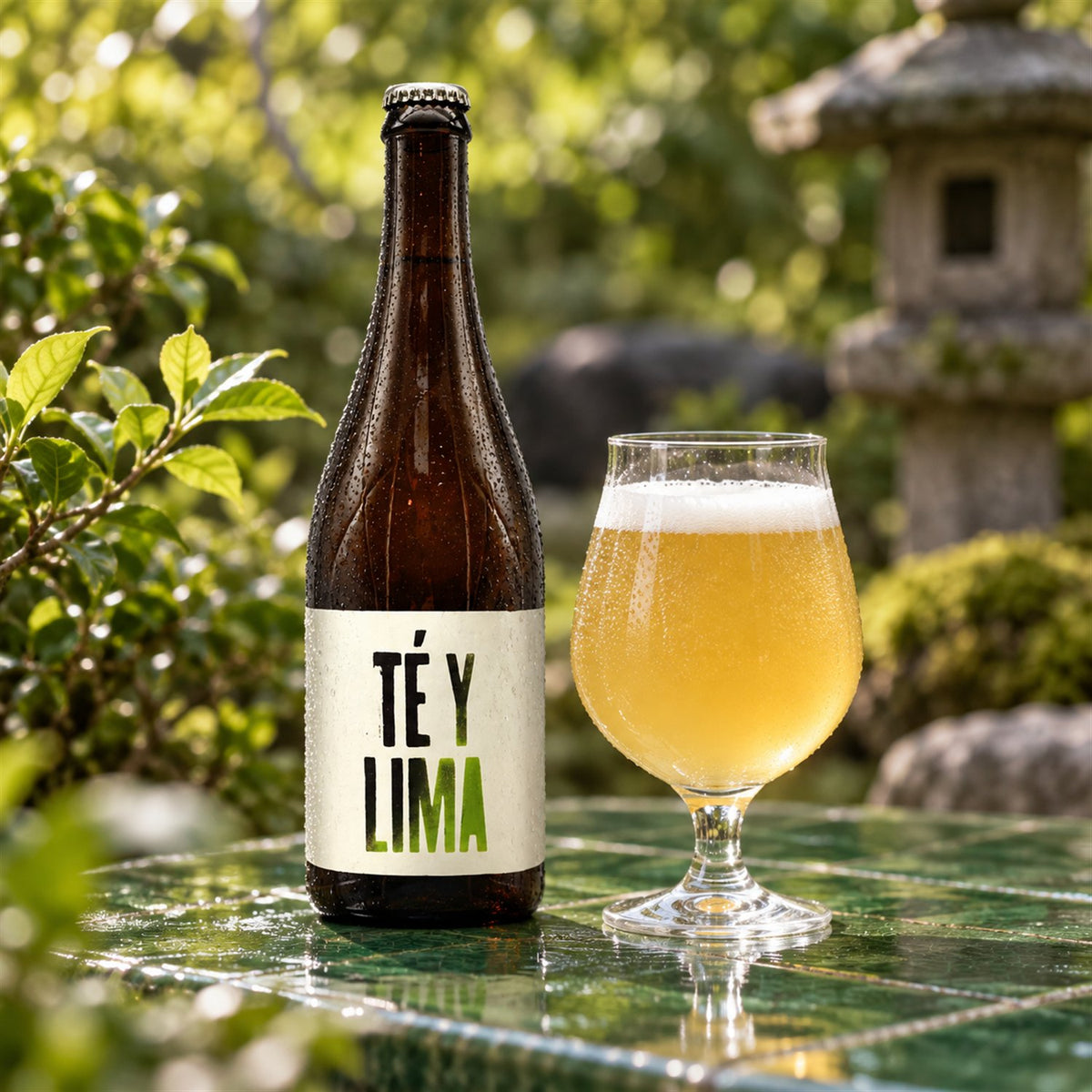 Cyclic Té y Lima: bebida servida en vaso junto a su envase
