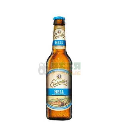 Einsiedler Hell de estilo Helles con un 5,2% de alcohol.