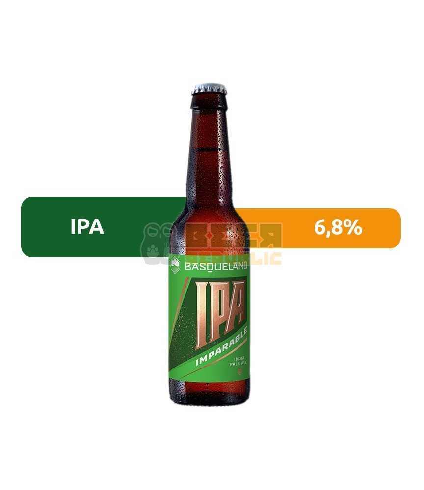 Basqueland Imparable IPA Botella 33cl, con un 6.8% de alcohol.