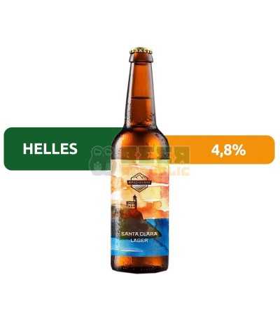 Santa Clara de Basqueland de estilo Helles con un 4,8% de alcohol.