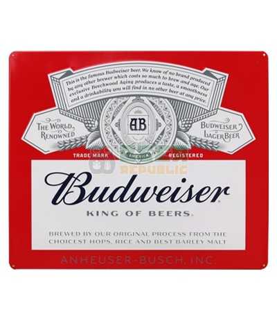 Pack 12x Budweiser + Placa metálica