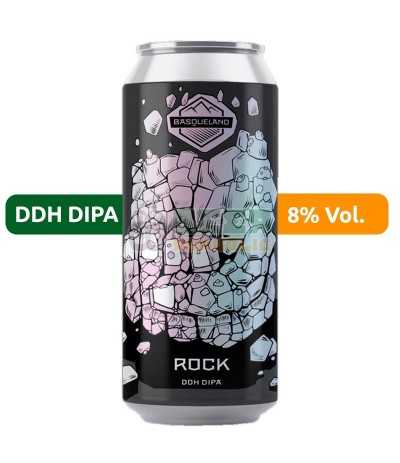 Basqueland Rock es una cerveza estilo DDH DIPA con un 8% de ABV.