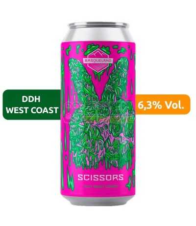 Basqueland Scissors es una cerveza estilo DDH West Coast con un 6,3% de ABV.