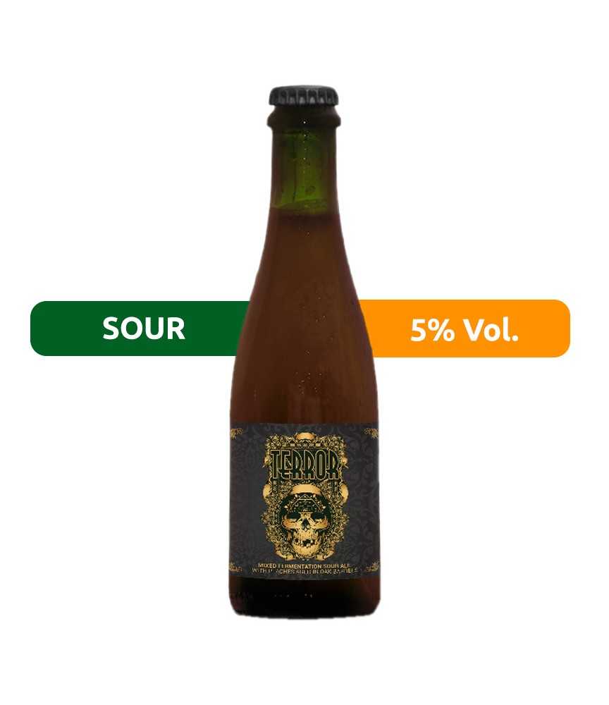 La Calavera Terror es una cerveza de Cataluña, tipo Sour con melocotones, con un 5% de alcohol.