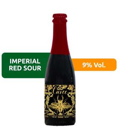 La Calavera Cuveé es una cerveza de Cataluña, tipo Imperial Red Sour, con un 9% de alcohol.