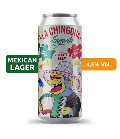 Cerveza Engorile Mexican Lager. Lata 44cl. Estilo: Mexican Lager