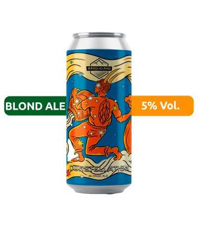 Cerveza Basqueland Constellation, estilo Blond Ale, con 5% de alcohol.