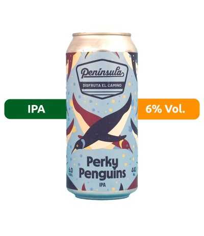 Cerveza Perky Penguin de Cervecería Península. IPA de 6% Vol.