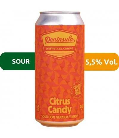 Cerveza Península Citrus Candy. Cerveza estilo Sour con 5,5% de alcohol. Lata de 44cl