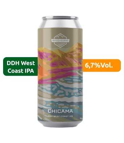 Chicama de Basqueland de estilo DDH West Coast IPA con un 6,7% de alcohol.