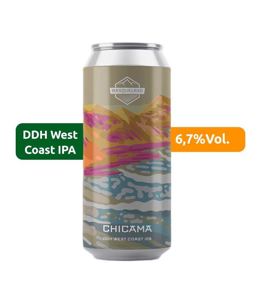 Chicama de Basqueland de estilo DDH West Coast IPA con un 6,7% de alcohol.