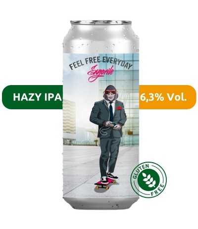 Cerveza Feel Free Everyday de Engorile, de estilo Hazy IPA con un 6,3% vol.