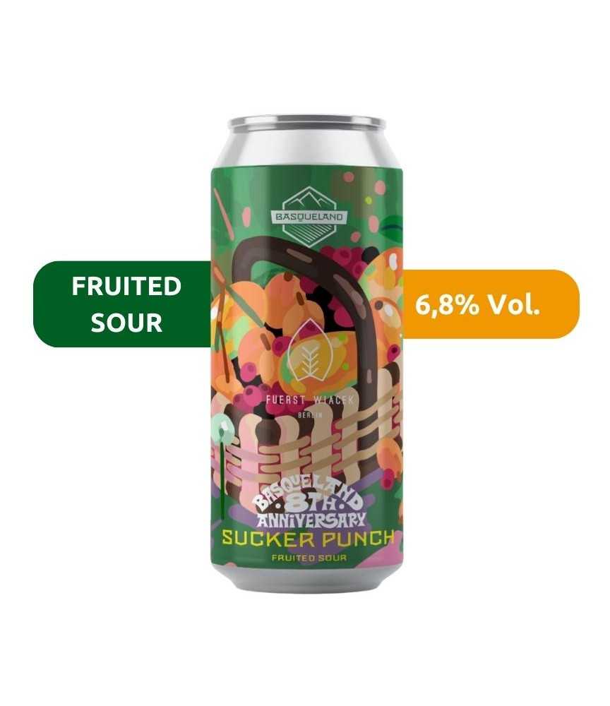 Cerveza Sucker Punch de Basqueland, de estilo Fruited Sour y con un 6,8% Vol.