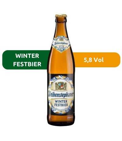 Cerveza de estilo Festbier elaborada especialmente para la época navideña, de la marca Weihenstephan y con un 5,8%.
