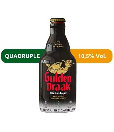 Cerveza Gulden Draak 9000, de estilo Quadrupel y con un 10,5% Vol.
