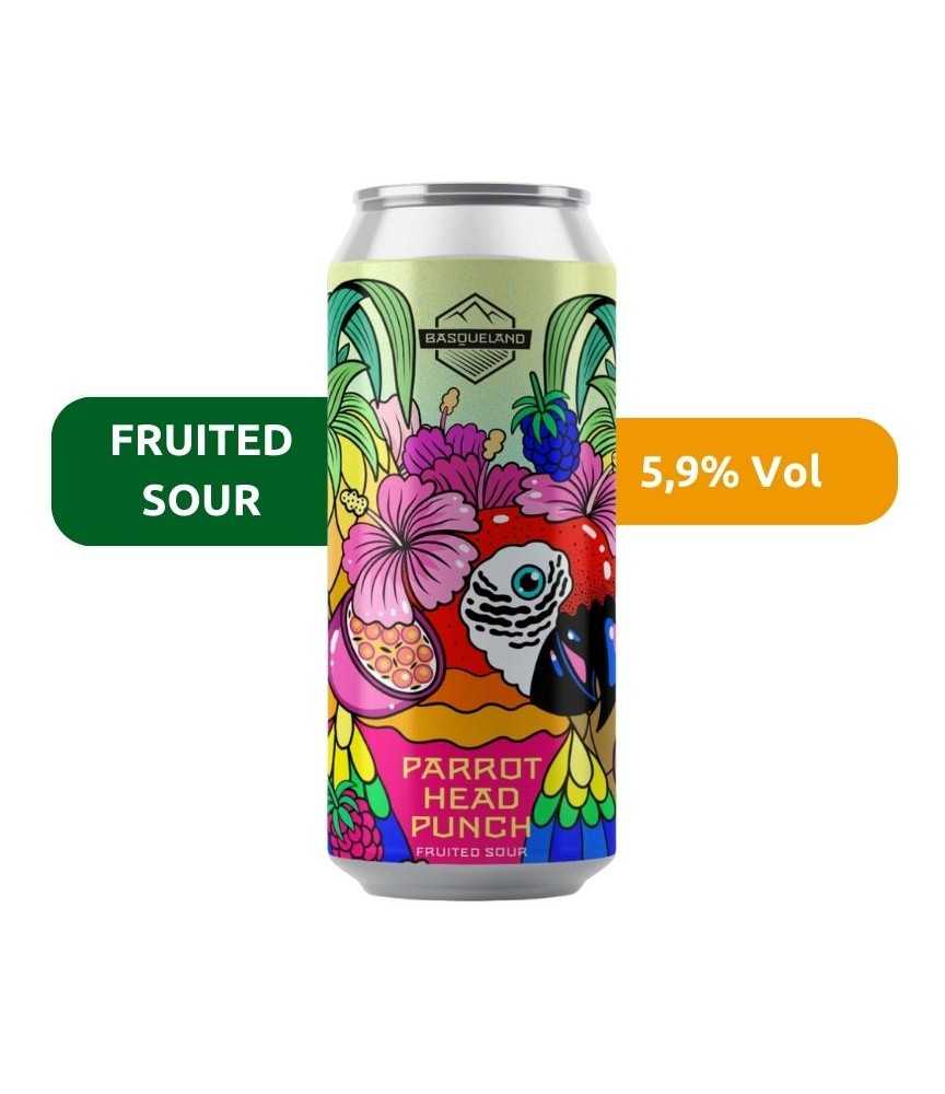 Cerveza Parrot Head Punch de Basqueland, de estilo Fruited Sour y con un 5,9% Vol.
