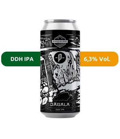 Cerveza Jägala de Basqueland, de estilo DDH IPA con un 6,3% Vol.