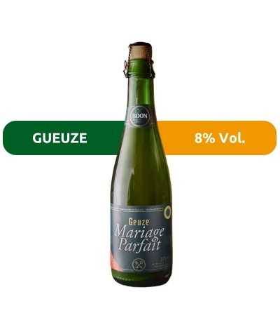 Cerveza Gueuze Mariage Parfait de Boon, de estilo Gueuze con un 8% Vol.