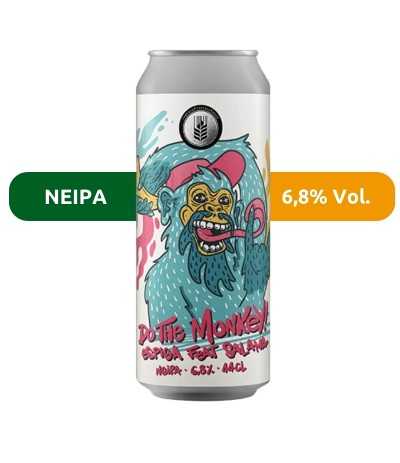 Cerveza Do The Monkey de Espiga, de estilo New England IPA y con un 6,8% de alcohol.