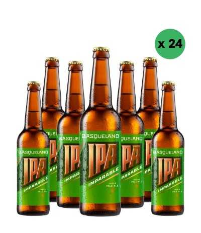 Basqueland Imparable IPA Caja 24x33cl Botella, con un 6.8% de alcohol.