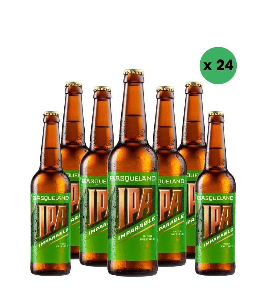 Basqueland Imparable IPA Caja 24x33cl Botella, con un 6.8% de alcohol.