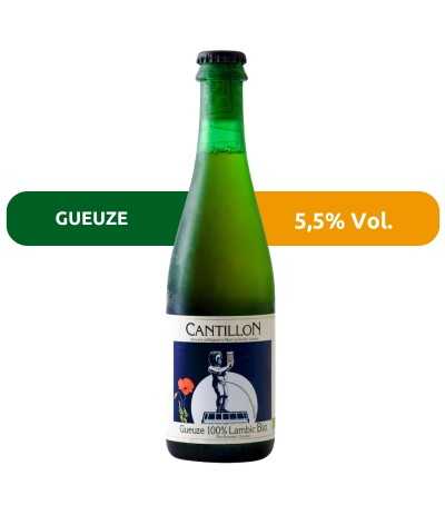 Cerveza Cantillon Gueuze BIO, de estilo Gueuze y con un 5,5% de alcohol.