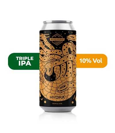 Cerveza Hydra de Basqueland, de estilo Triple IPA con 10% de alcohol.