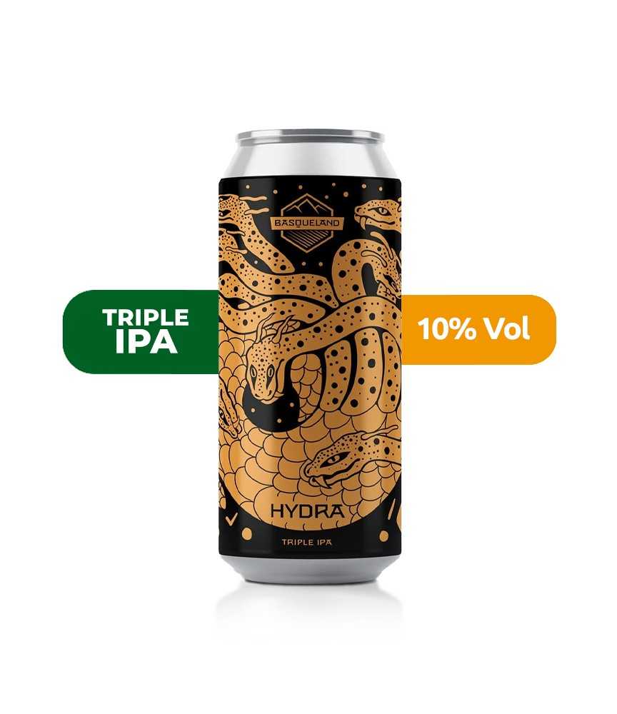 Cerveza Hydra de Basqueland, de estilo Triple IPA con 10% de alcohol.