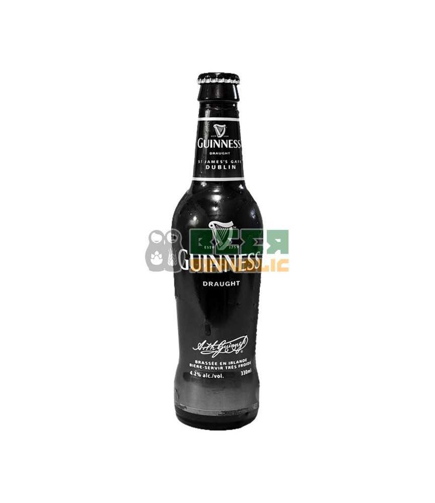 Guinness Draught de estilo Stout con un 5% de alcohol.