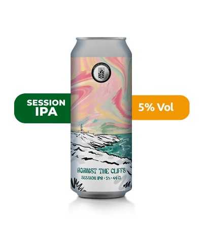 Cerveza Against the Cliffs de Espiga, de estilo Session IPA y con un 5% de alcohol.