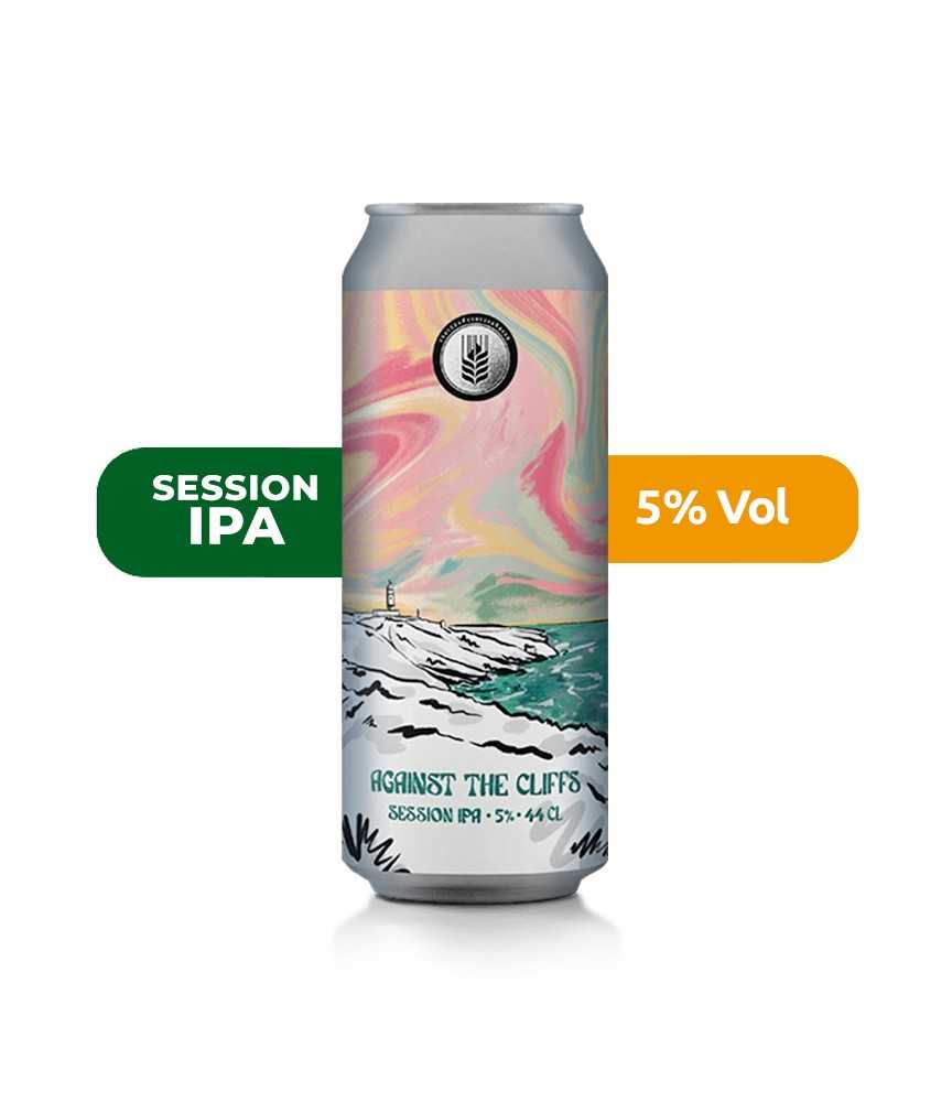 Cerveza Against the Cliffs de Espiga, de estilo Session IPA y con un 5% de alcohol.