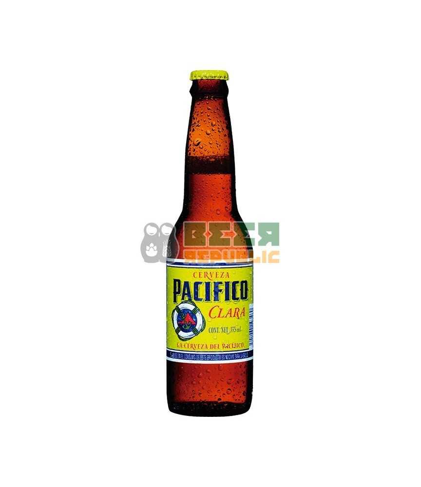 Cerveza Pacífico Clara, de estilo Pale Lager y con un 4,5% de alcohol.