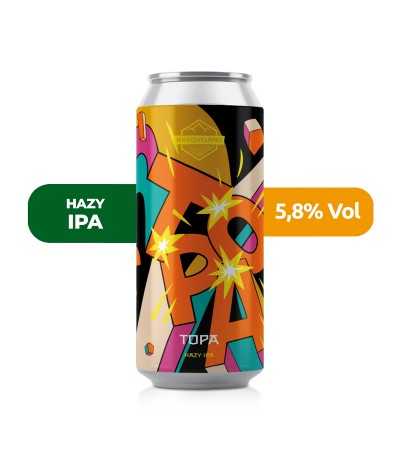 Cerveza Topa de estilo Hazy IPA con 5,8% de alcohol