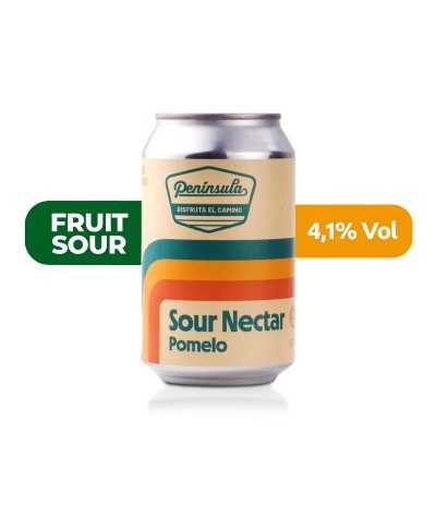 Cerveza Sour Nectar Pomelo de Península, de estilo Fruit Sour con 4,1% de alcohol