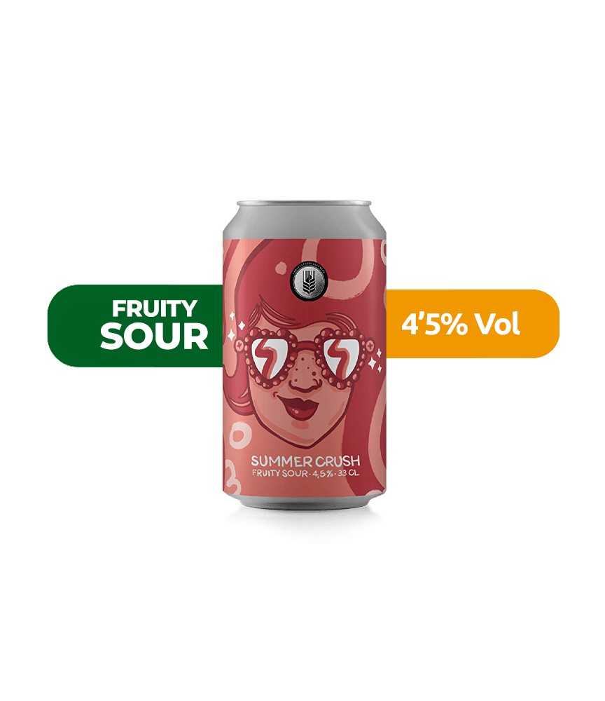 Cerveza Summer Crush de Espiga, de estilo Fruity Sour y con un 4,5% de alcohol.