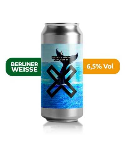 Cerveza Living Fjords de Garage de estilo Berliner Weisse y con un 6,5% de alcohol.