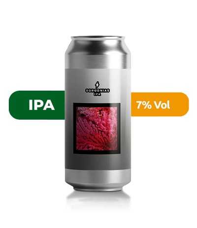 Cerveza Gorgonias de Garage, de estilo IPA y con un 7% de alcohol.