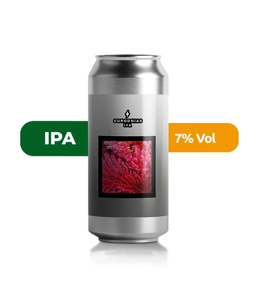 Cerveza Gorgonias de Garage, de estilo IPA y con un 7% de alcohol.