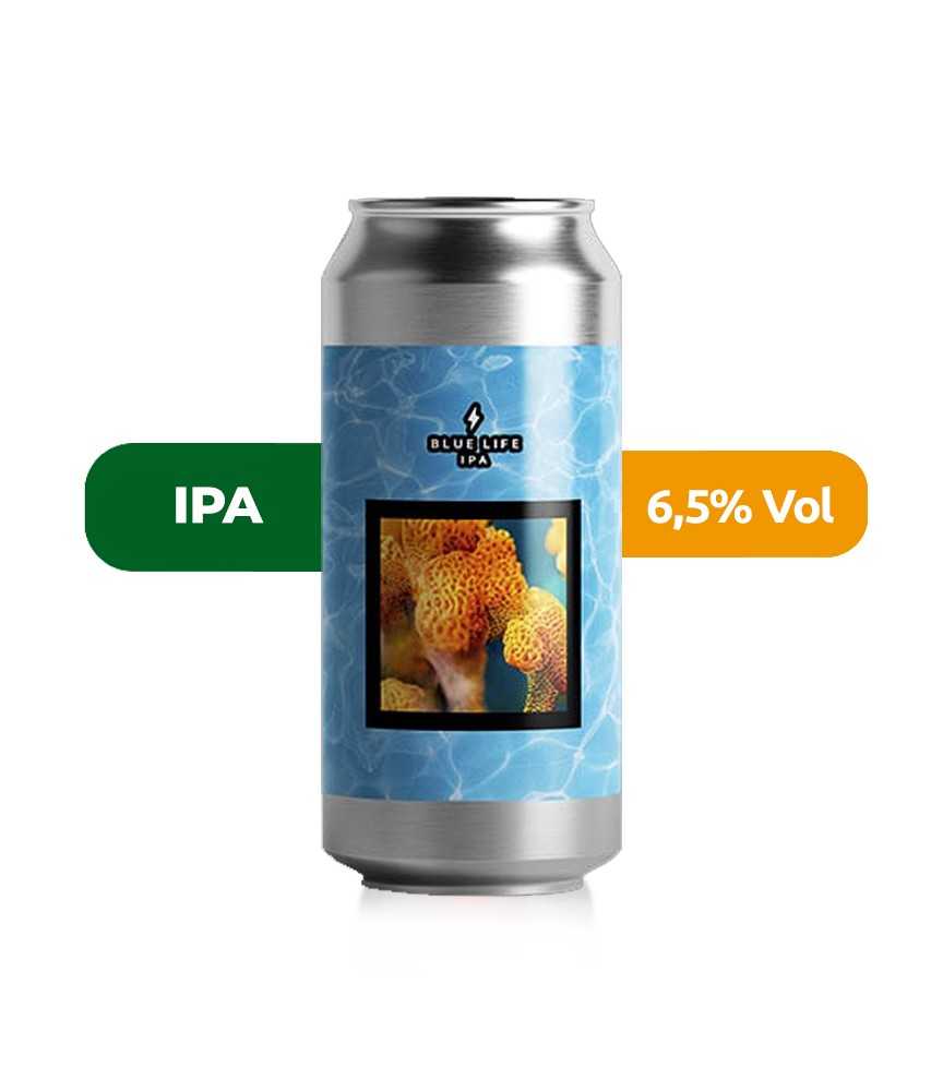 Cerveza Blue Life de Garage, de estilo IPA y con un 6,5% de alcohol.