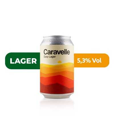 Cerveza Easy Lager de Caravelle con un 5,3% de alcohol.