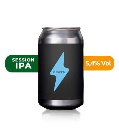 Cerveza Ocata de Garage, de estilo Session IPA y con un 5,4% de alcohol.