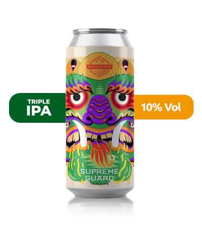 Cerveza Supreme Guard de Basqueland, de estilo Triple IPA y con un 10% de alcohol.