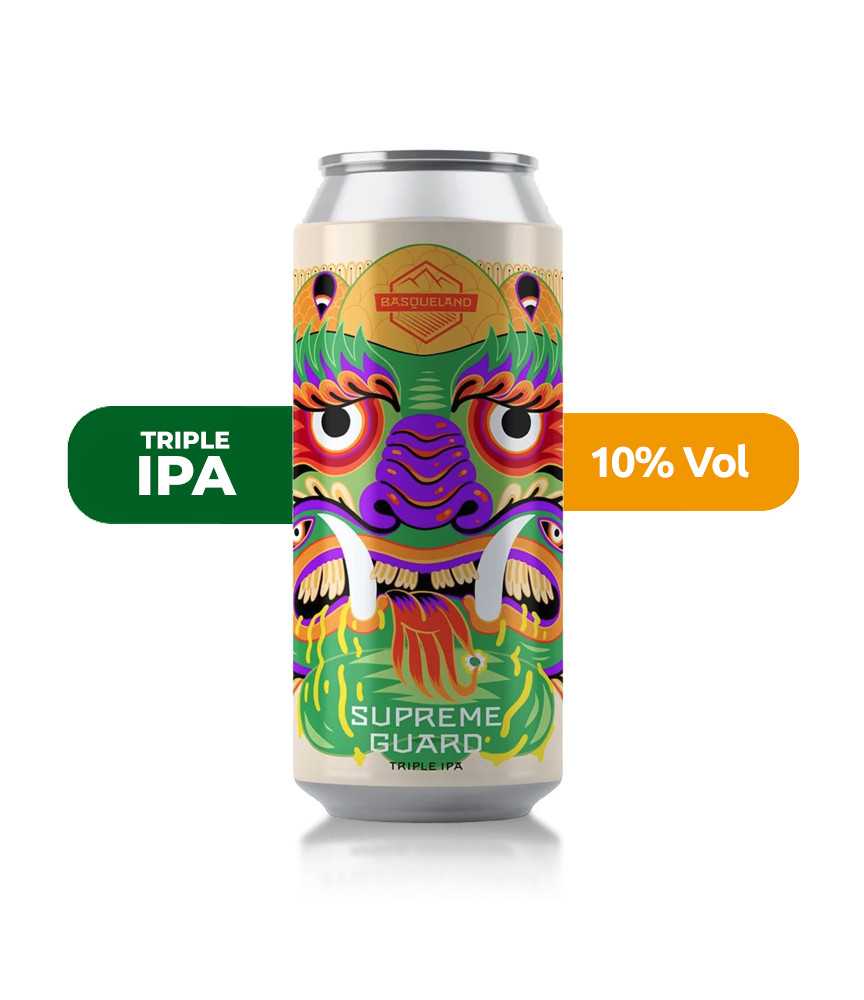 Cerveza Supreme Guard de Basqueland, de estilo Triple IPA y con un 10% de alcohol.