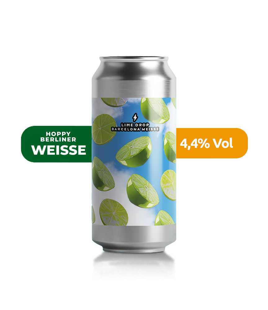 Cerveza Lime Drop de Garage, de estilo Berliner Weisse y con un 4,4% de alcohol.