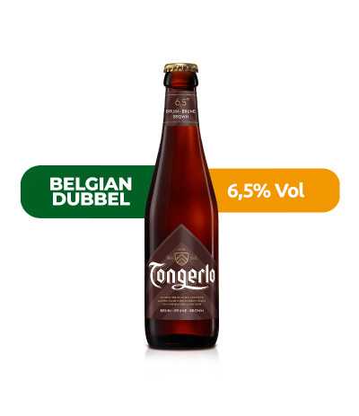 Cerveza Tongerlo Brown de Haacht, de estilo Belgian Dubbel y con un 6,5% de alcohol.