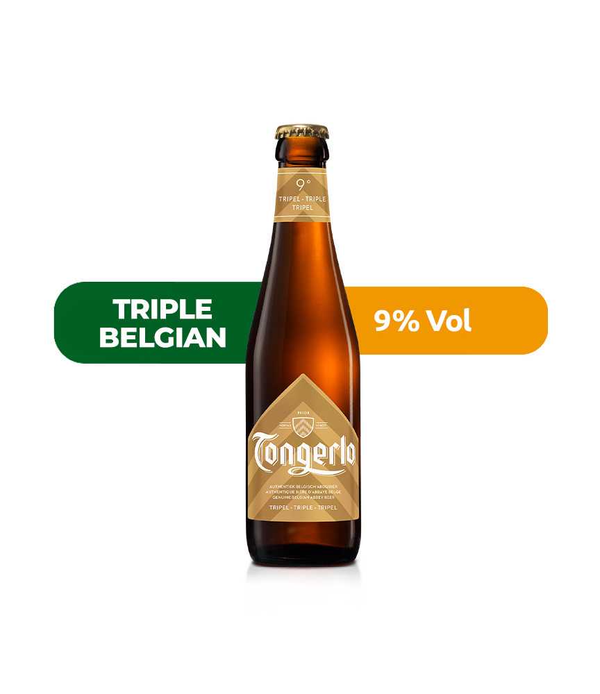 Cerveza Tongerlo Triple de Haacht, de estilo Triple Belgian y con un 9% de alcohol.