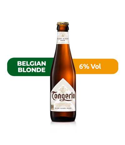 Cerveza Tongerlo Blond de Haacht, de estilo Belgian Blonde y con un 6% de alcohol.