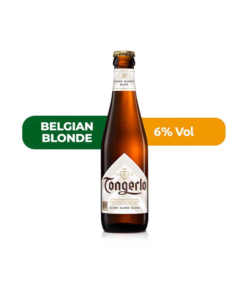 Cerveza Tongerlo Blond de Haacht, de estilo Belgian Blonde y con un 6% de alcohol.