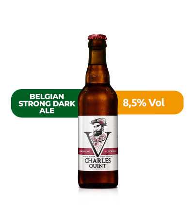 Cerveza Charles Quint Red de Haacht, de estilo Belgian Strong Dark Ale y con un 8,5% de alcohol.