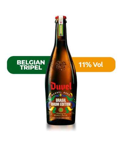 Cerveza Duvel B.A. Cachaça, de estilo Belgian Ale y con un 11% de alcohol.